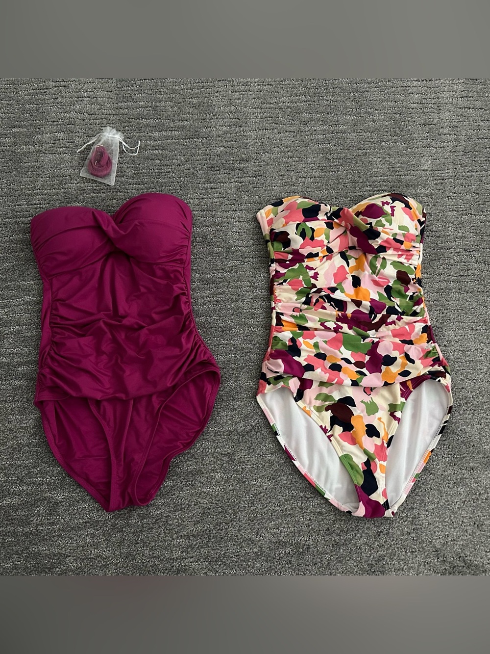 Anne Cole Strapless Swimsuits Size 6 Lot of 2